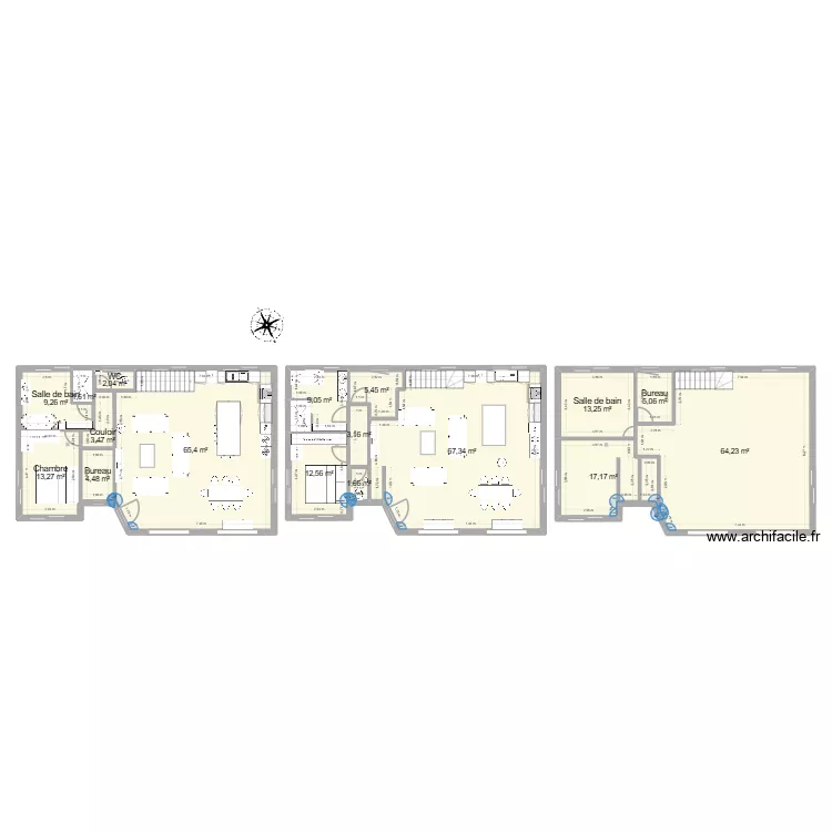 Maison4. Plan de 25 pièces et 401 m²