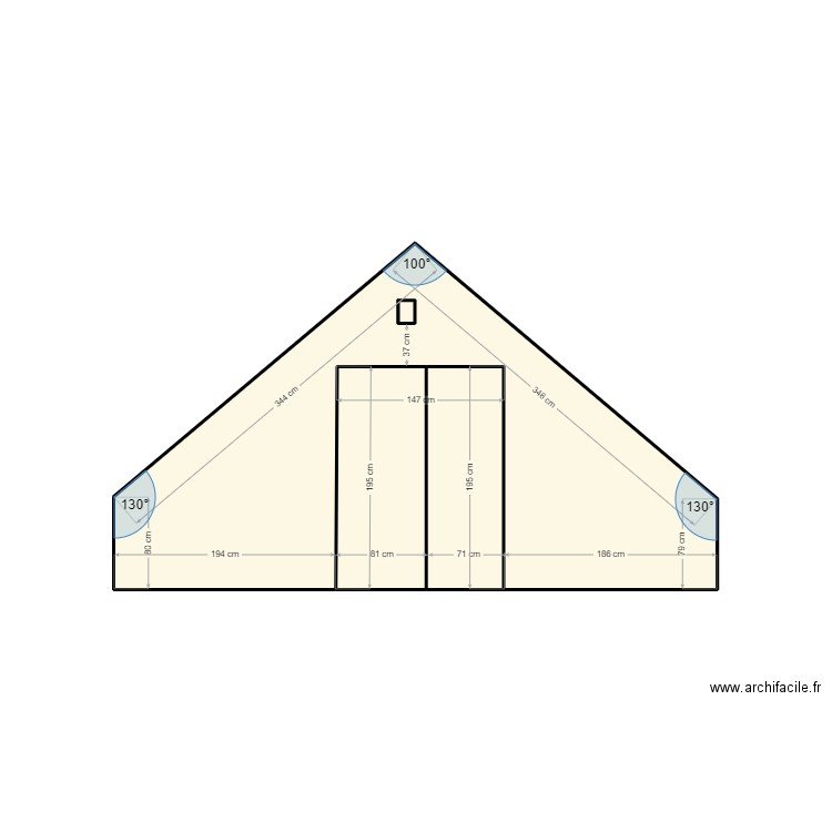 Meuble chambre du fonds. Plan de 0 pièce et 0 m2