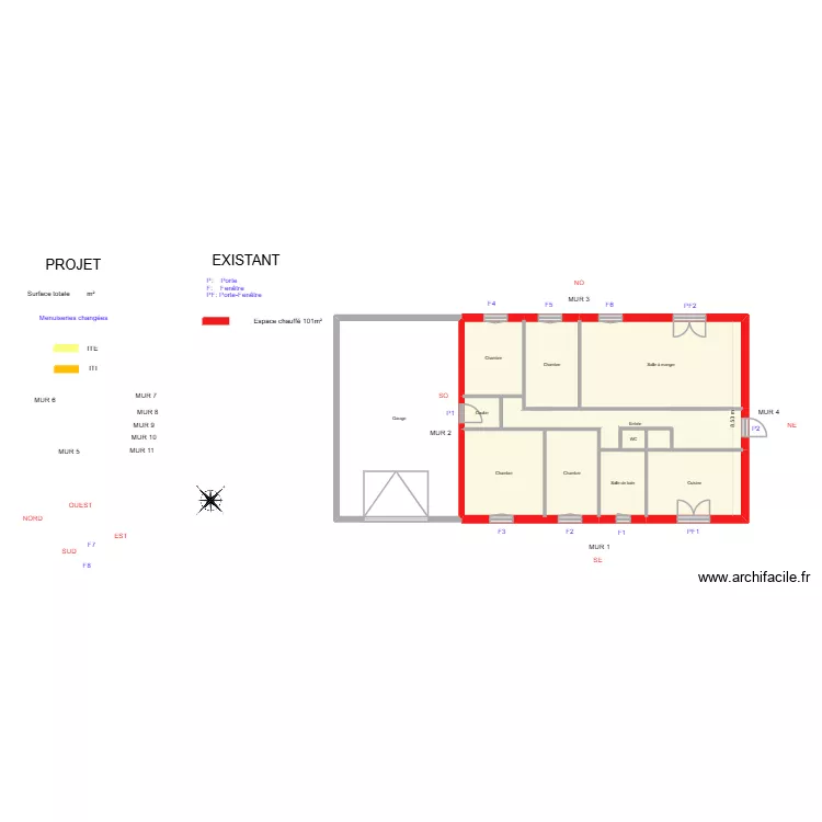 LAGAY_ Existant. Plan de 12 et 146 m² LAGAY_ Existant. Plan de 12 et 146 m²