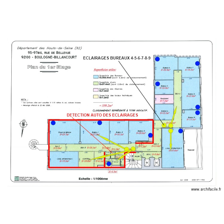 R+1 BELLEVUE. Plan de 0 pièce et 0 m2