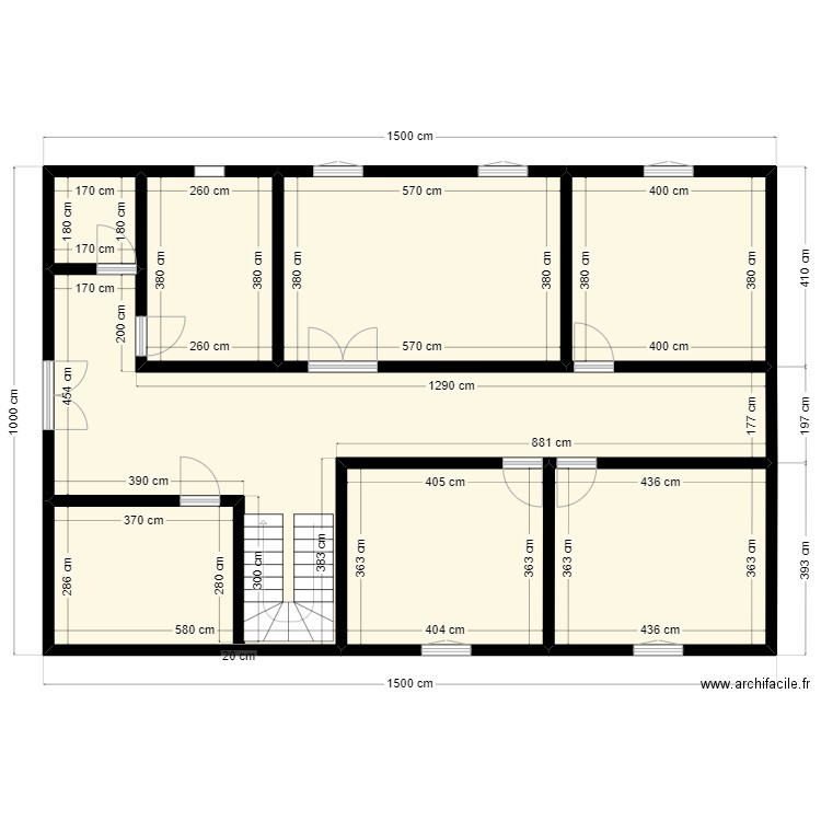 test ahmedou. Plan de 7 pièces et 130 m2