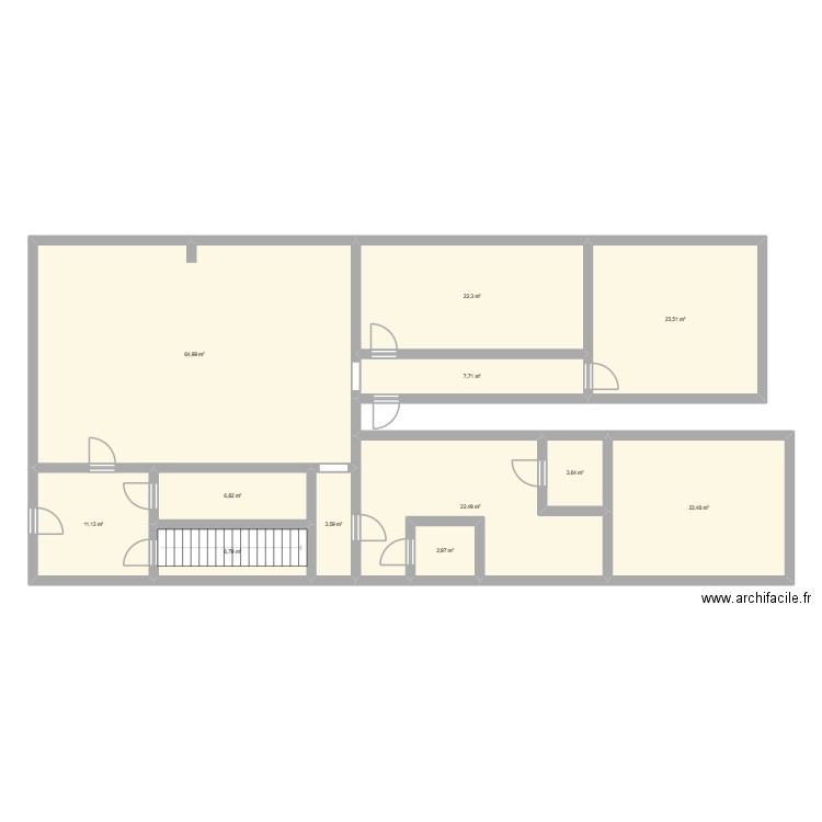 Hélécine bas électrique. Plan de 12 pièces et 198 m2