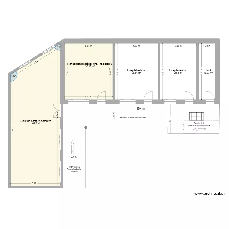 Hôpital de Giheta - bâtiment prévu pour service kiné. Plan de Hôpital de Giheta - bâtiment prévu pour service kiné. Plan de
