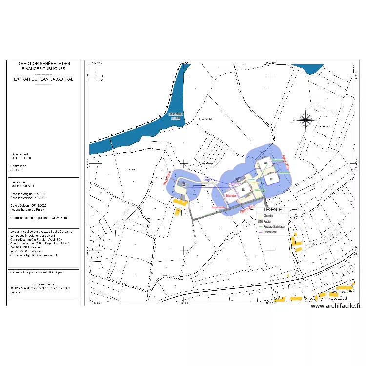 GAEC LE RUISSEAU - plan d\'ensemble apr&egrave;s-projet. Plan de 