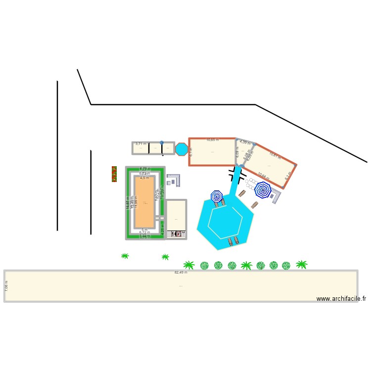 Maison. Plan de 13 pièces et 919 m2