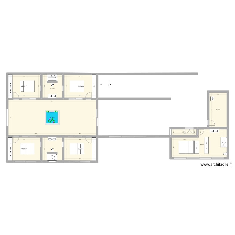Espagne 2. Plan de 10 pièces et 180 m2