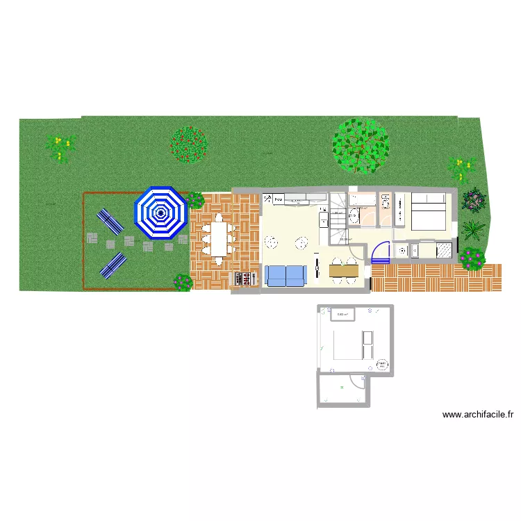 Maison Carro 6. Plan de 8 et 60 m² Maison Carro 6. Plan de 8 et 60 m²