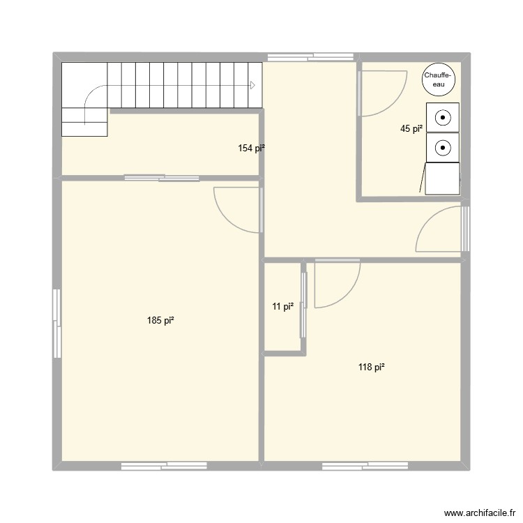 sous-sol. Plan de 0 pièce et 0 m2