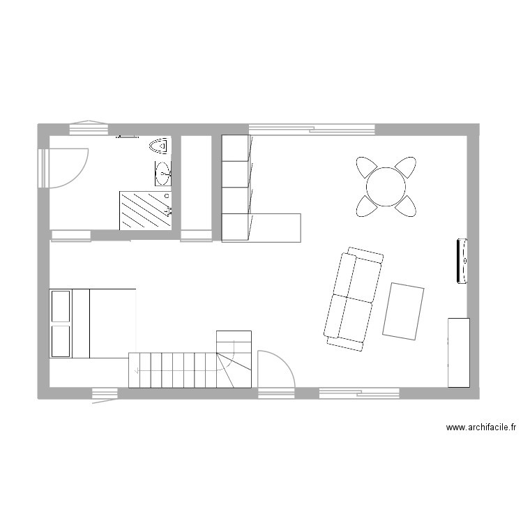 Pro 1 bureau. Plan de 0 pièce et 0 m2