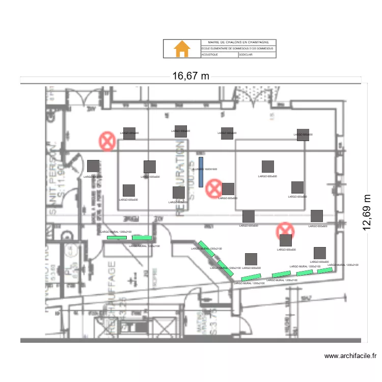 MAIRIE DE CHALONS EN CHAMPAGNE ECOLE ELEMENTAIRE DE SOMMESOUS. Plan de MAIRIE DE CHALONS EN CHAMPAGNE ECOLE ELEMENTAIRE DE SOMMESOUS. Plan de