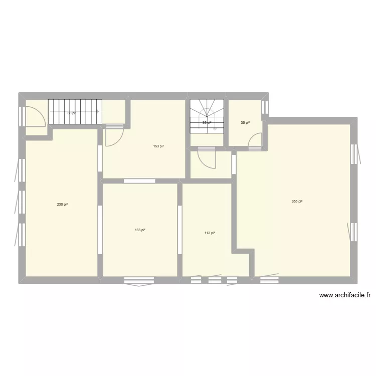 D&Eacute;OM RDC A. Plan de 8 Pièces et 106 m²