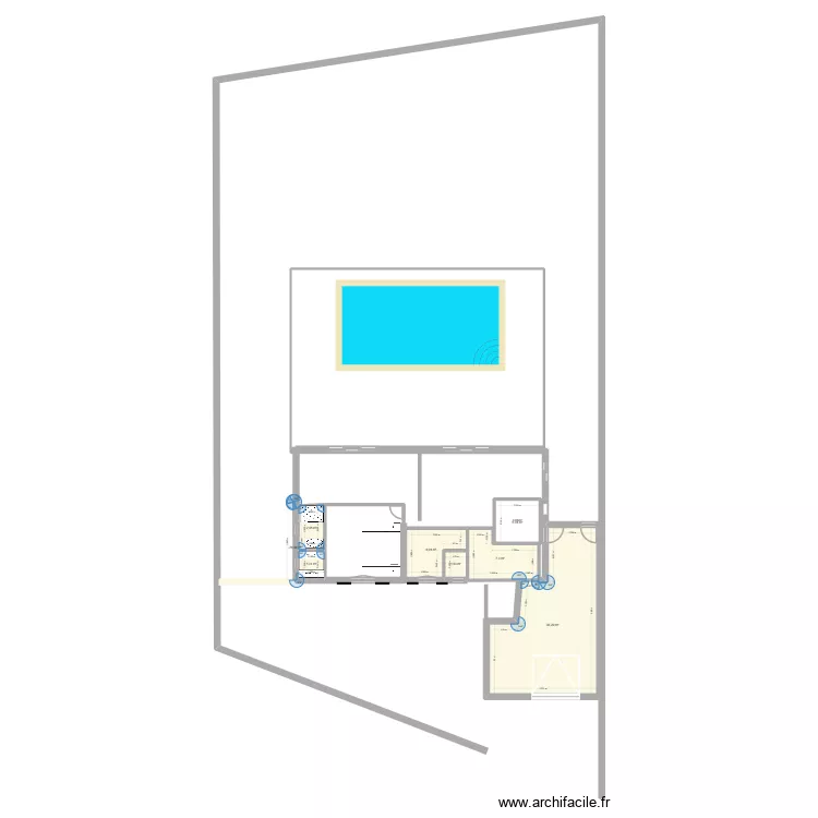 MAISON B. Plan de 16  et 249 m²