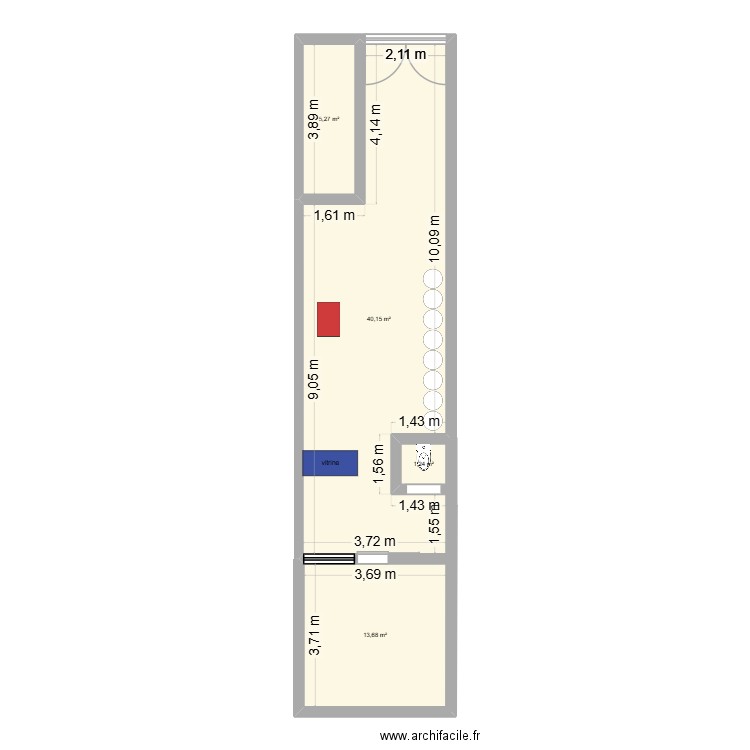 mamie. Plan de 4 pièces et 60 m2