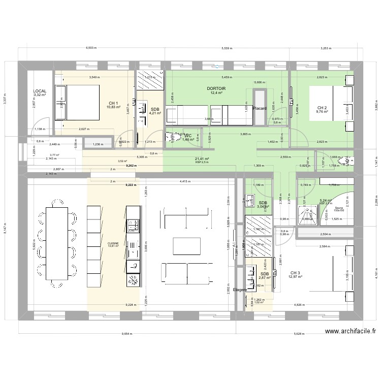 LOU BERCAIL - Mai 2025—2. Plan de 18 pièces et 146 m2