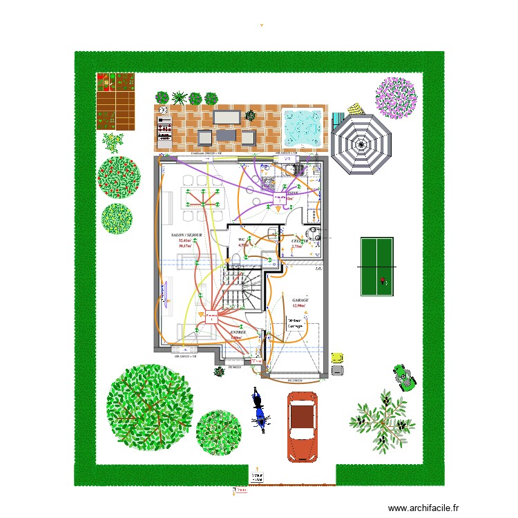 TP Tubage - RDC (tubage). Plan de 0 pièce et 0 m2
