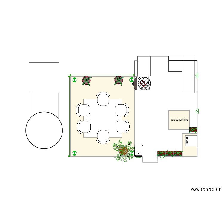 Terrasse n°1. Plan de 0 pièce et 0 m2