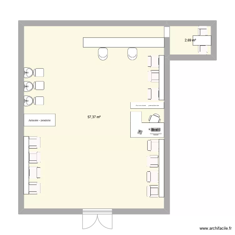 PLAN SALON. Plan de 2 et 60 m² PLAN SALON. Plan de 2 et 60 m²