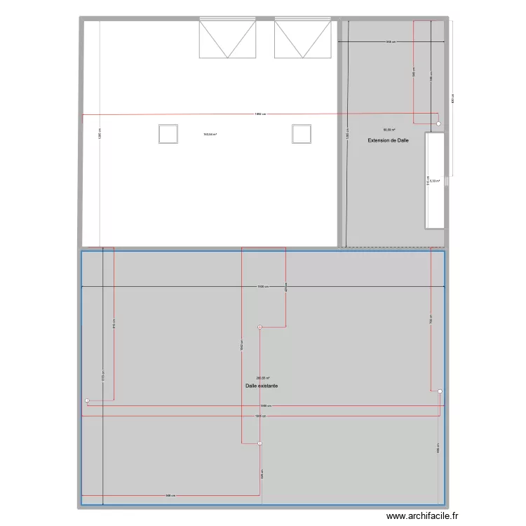 Plan de Dale &eacute;tage. Plan de 