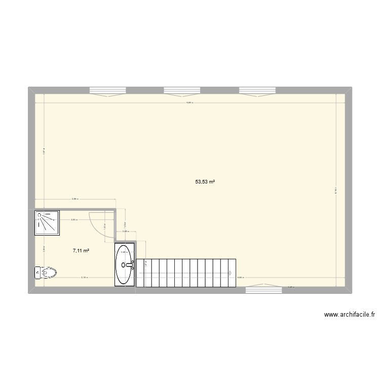 MAISON MAX ET MARION 1ER ETAGE. Plan de 2 pièces et 61 m2