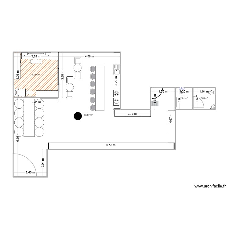 la kaz. Plan de 0 pièce et 0 m2