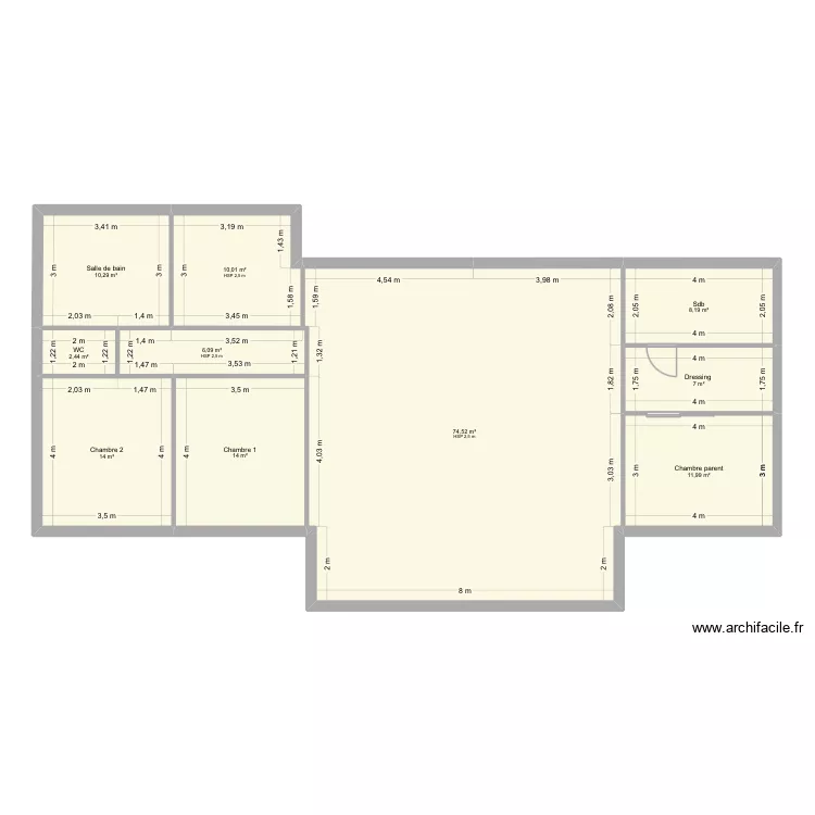 Jerem. Plan de 10 pièces et 159 m² Jerem. Plan de 10 pièces et 159 m²