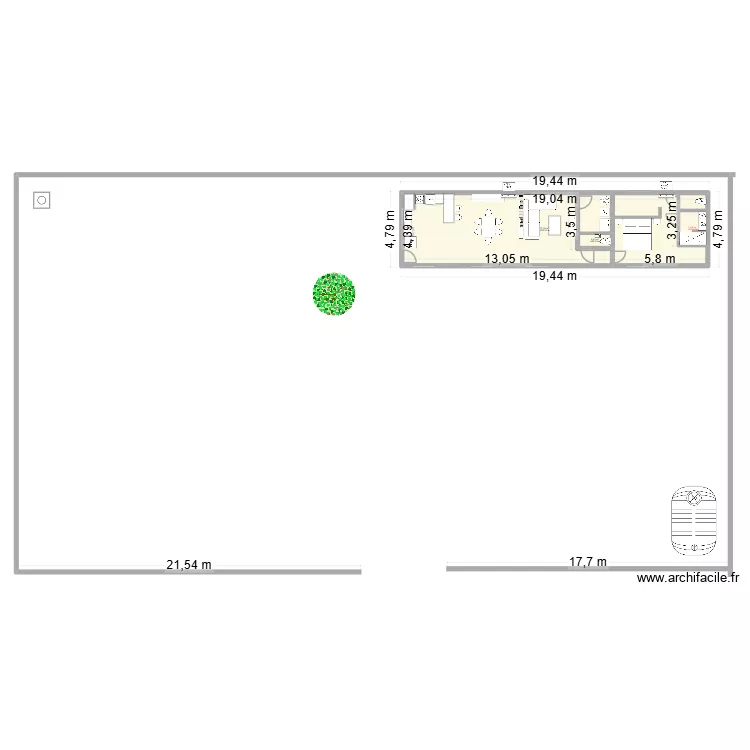 CAP RANDOU 10 ELECTRICITE. Plan de 3  et 80 m²