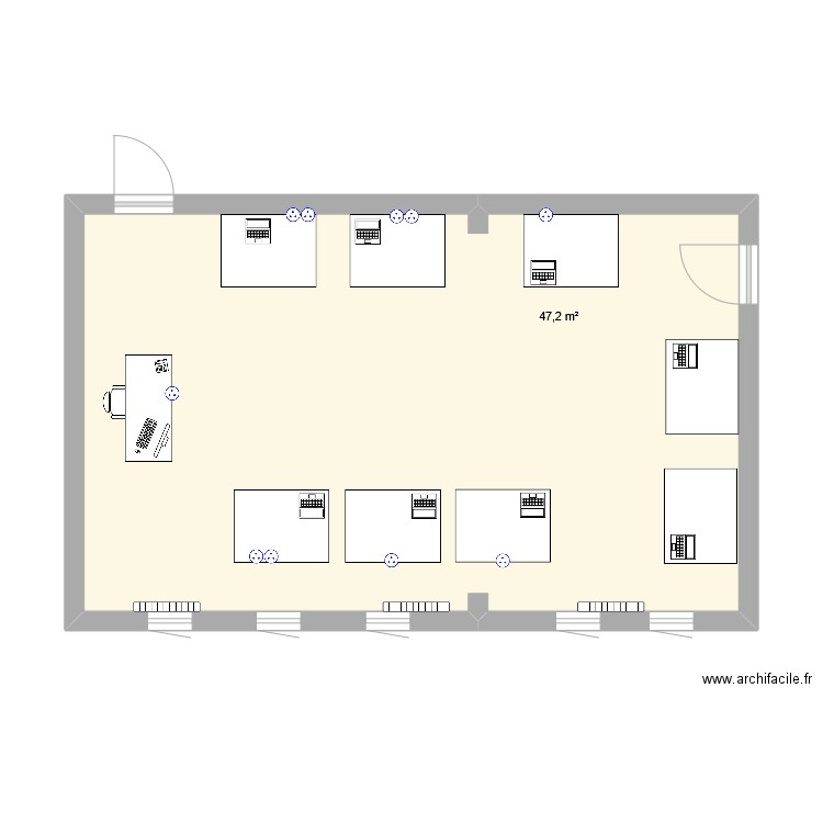 131. Plan de 1 pièce et 47 m2