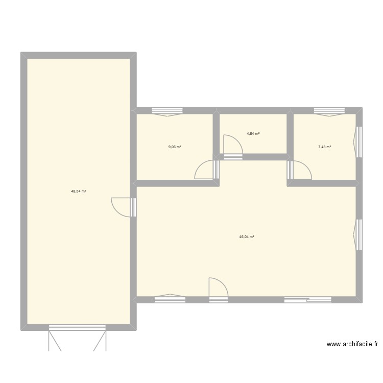PetiteBrouihl. Plan de 5 pièces et 116 m2