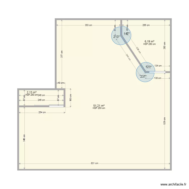 salon anais. Plan de 