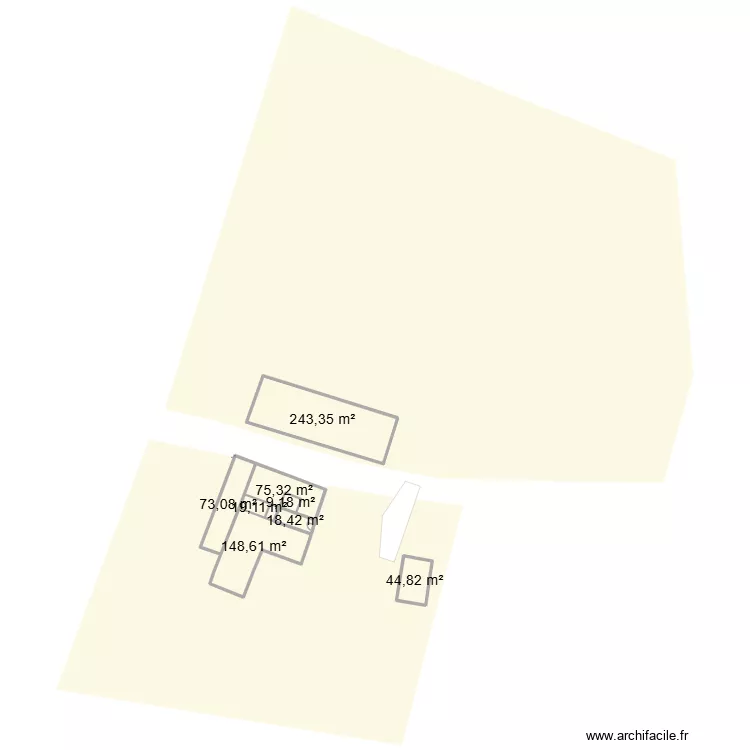 st arraille. Plan de 8  et 632 m²