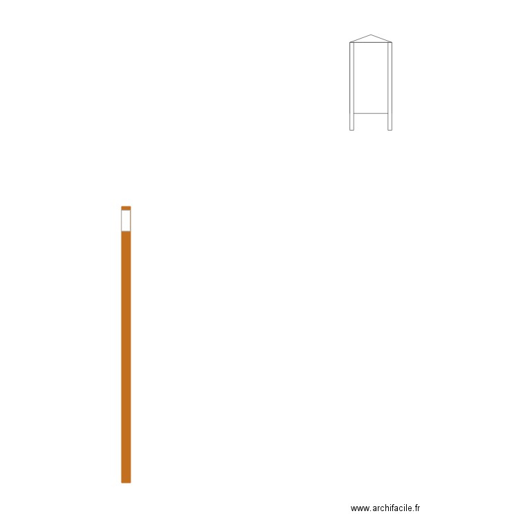 passerell de face. Plan de 0 pièce et 0 m2