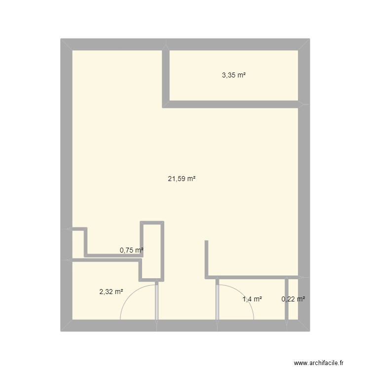 Plan Toussuire. Plan de 6 pièces et 30 m2