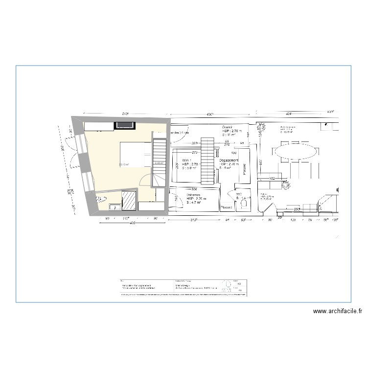 imane V4. Plan de 2 pièces et 26 m2