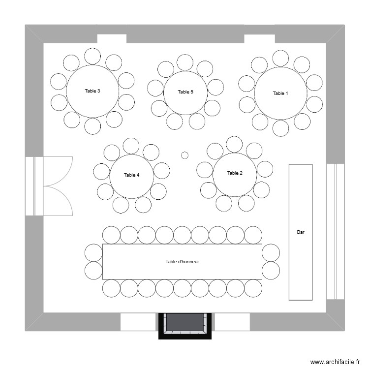 Salle réception. Plan de 0 pièce et 0 m2