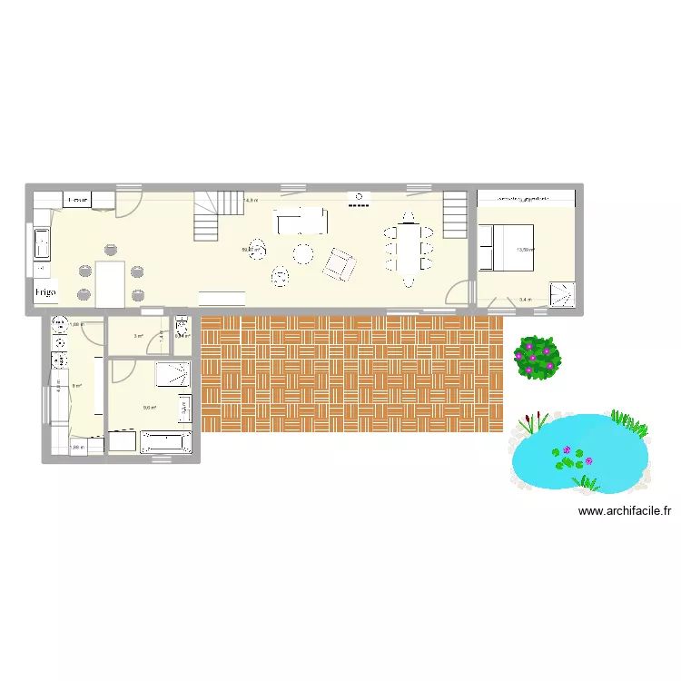 Maison des Quesne 3. Plan de 11  et 196 m²