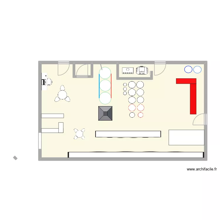Brasserie La Superbe. Plan de 2  et 74 m²