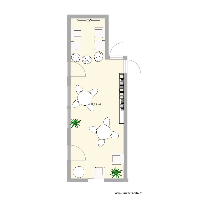 Salle TV. Plan de 0 pièce et 0 m2
