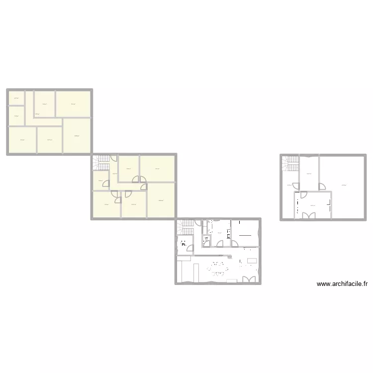 Maison rdc cote sans implantation. Plan de 25  et 343 m²