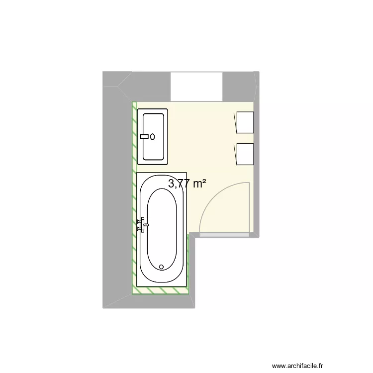 DEFAY Marion. Plan de 1 pièce et 4 m²