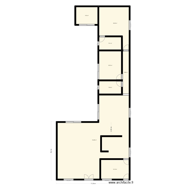 villa dream 2. Plan de 8 pièces et 186 m2