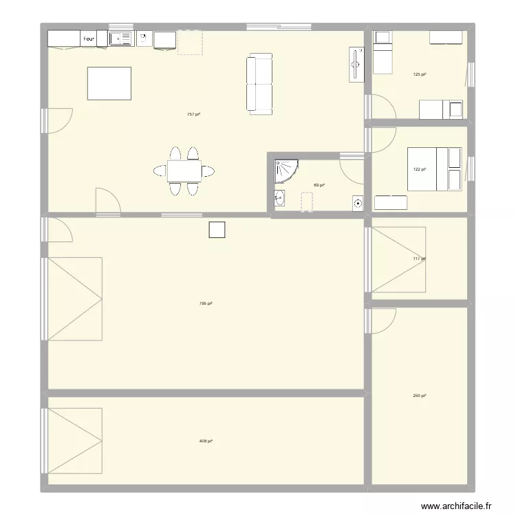 plan cabane. Plan de 