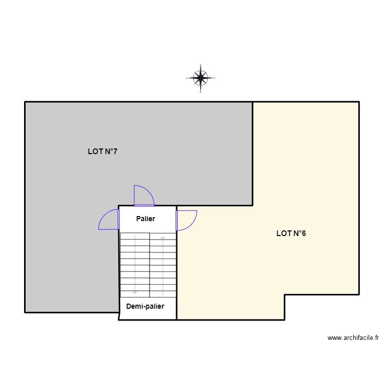 combles. Plan de 3 pièces et 112 m2