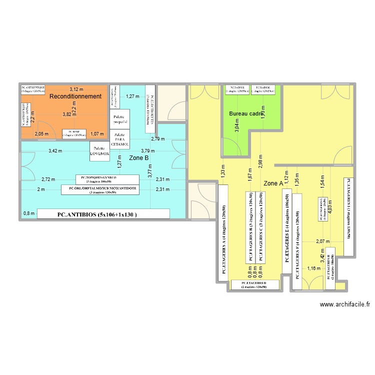 ROCADE. Plan de 6 pièces et 129 m2