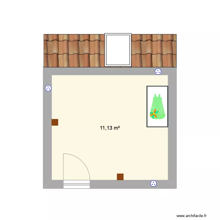 Chambre BB. Plan de 1 et 11 m² Chambre BB. Plan de 1 et 11 m²