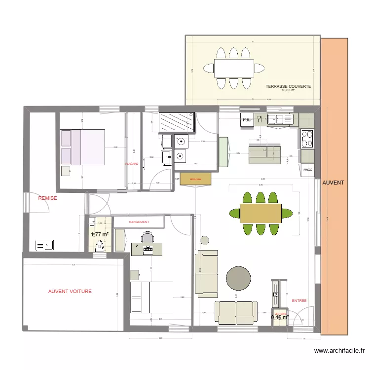 MAISON VERSION 2.2 SALLE EAU EST 2 DOUBLE PORTE NORD. Plan de MAISON VERSION 2.2 SALLE EAU EST 2 DOUBLE PORTE NORD. Plan de