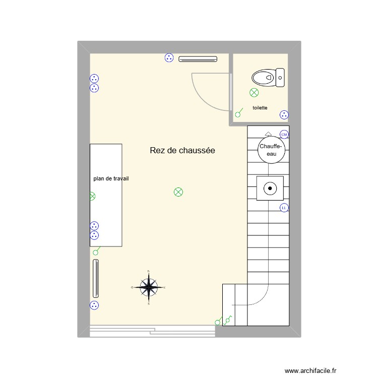 1er niveau Rez de chauss&eacute;e. Plan de 0 pièce et 0 m2