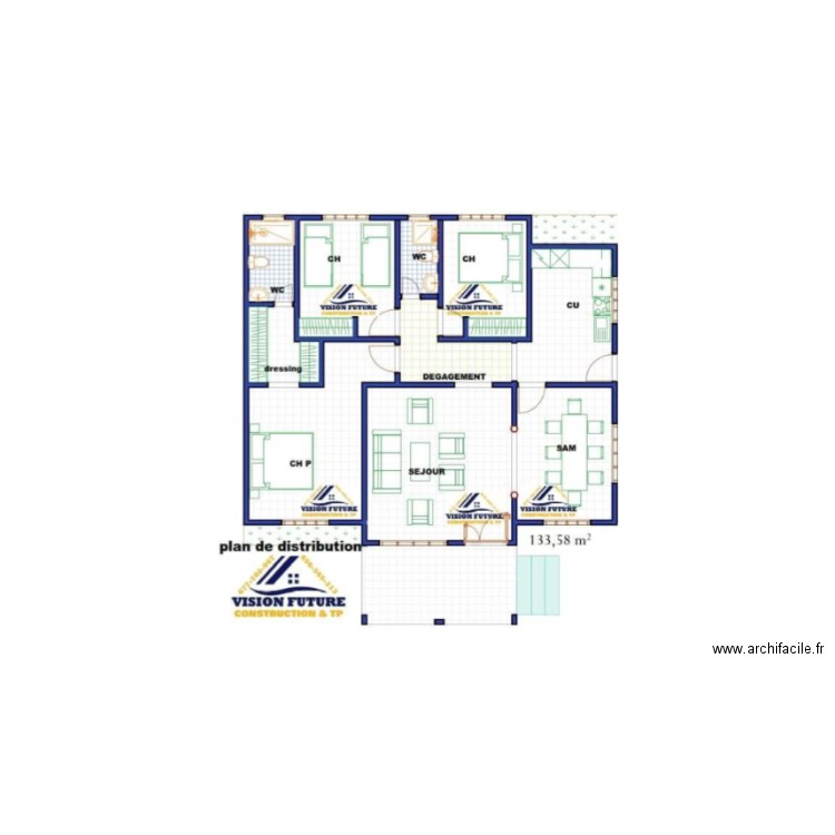 re corrcetion. Plan de 0 pièce et 0 m2