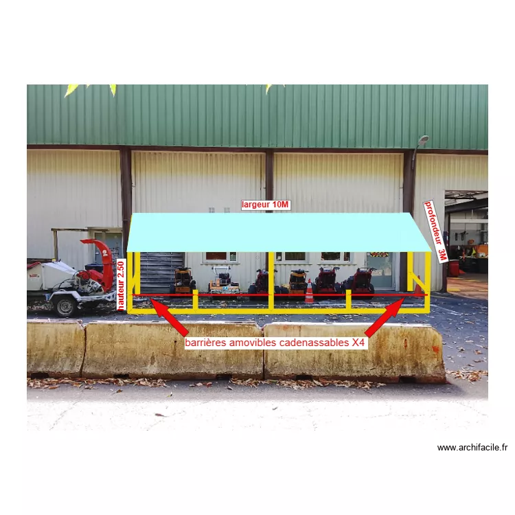 atelier motoc carport. Plan de 