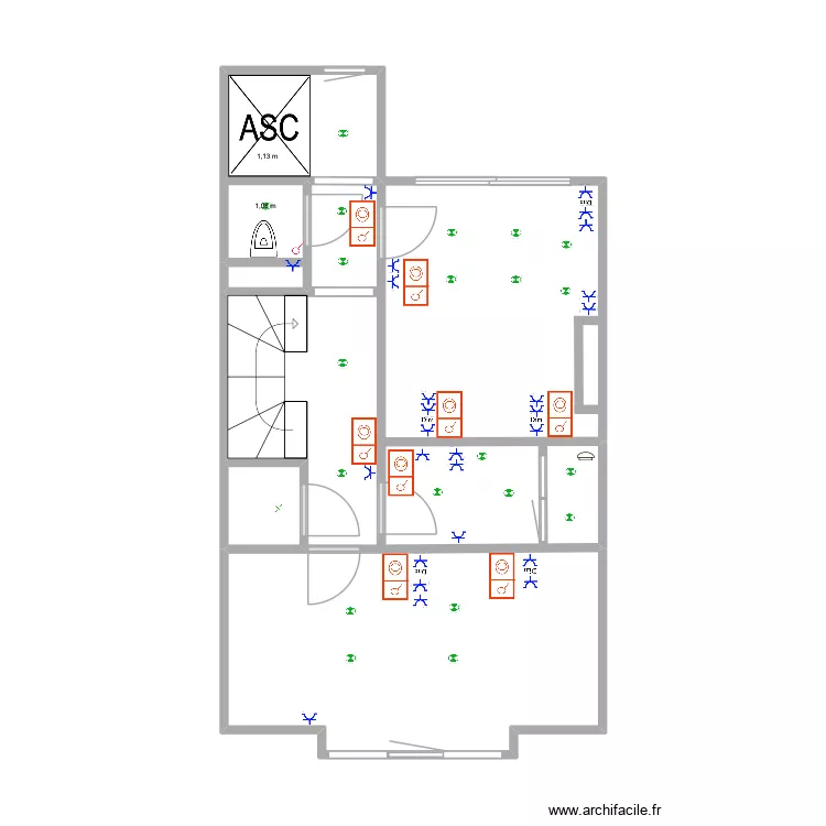 MJ 3&egrave;me ( domotique ). Plan de 6  et 42 m²