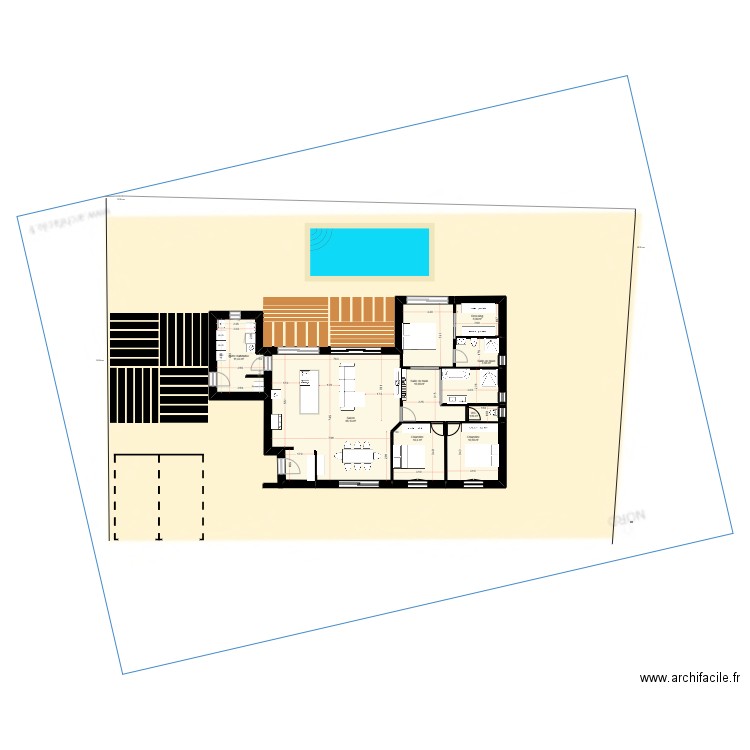 COUSINS II - PROJET 4 bis. Plan de 8 pièces et 125 m2